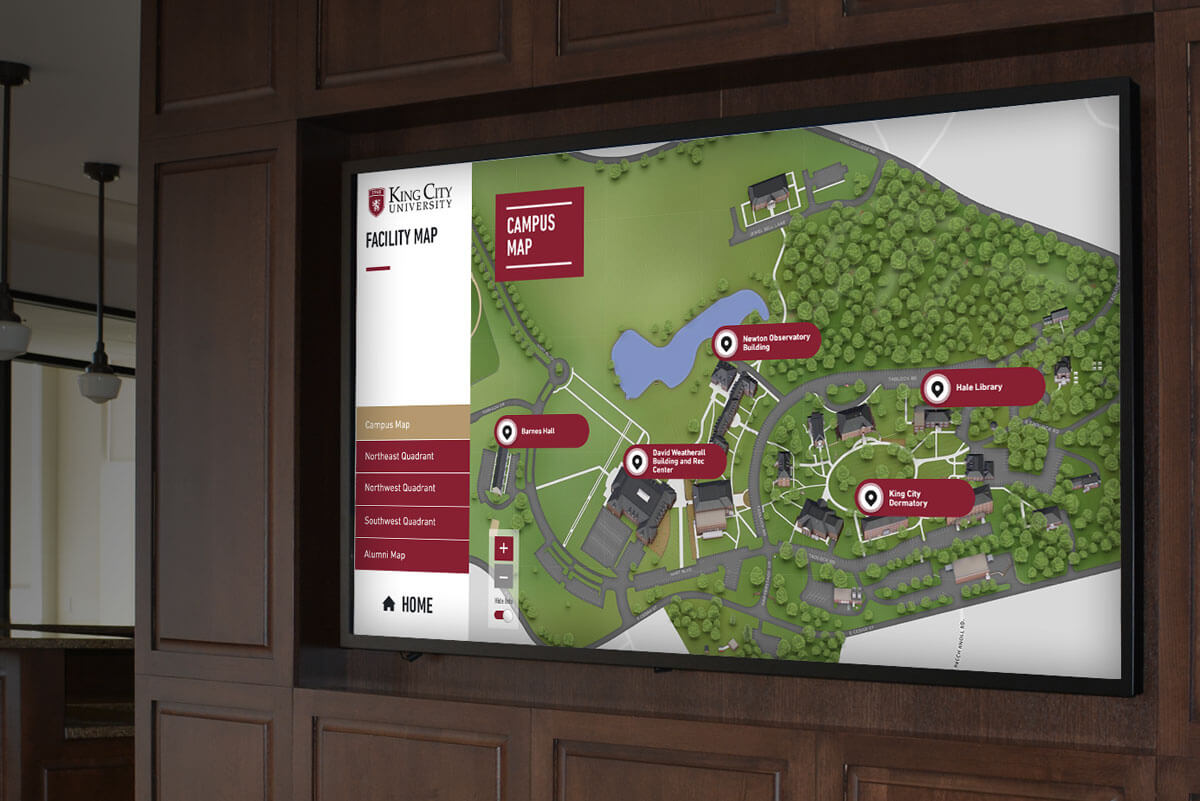 Interactive facility map at College University