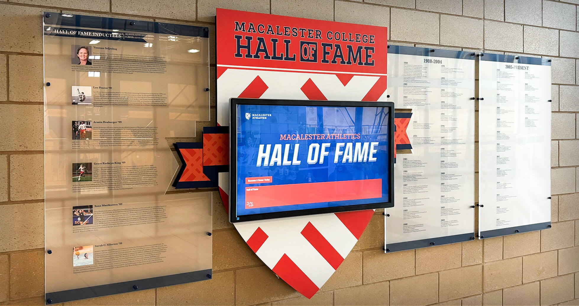 Interactive Hall of Fame display